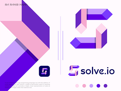 Brand identity design for solve.io a b c d e f g h i j k l m n app brand brand identity branding brandmark icon identity illustration logo logo design logo designer logotype mark minimal o p q r s t u v w x y z print s letter logo symbol typography