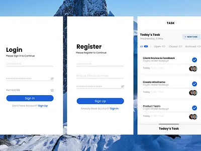 Task Reminder UI Design graphic design ui
