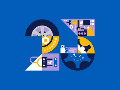 SMM 25 Anniversary graphicdesign illustration infographic letterforms logo typography