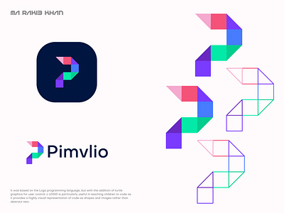 Brand identity design for Pimvlio a b c d e f g h i j k l m n brand brand identity branding brandmark design icon identity illustration logo logo design logo designer logotype mark minimal monogram o p q r s t u v w x y z p letter logo symbol typography