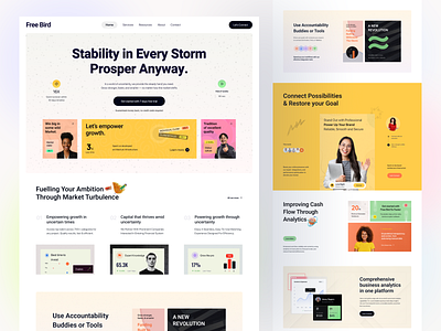 Free Bird Finance Growth Agency Design business design finance fintech growth interface investor management product service startup ui ux web webdesign website
