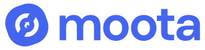 Logo Moota Blue graphic design logo
