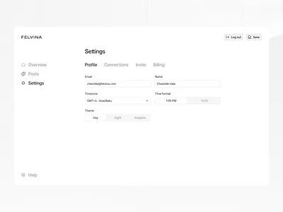 Felvina: Settings / Invite user app clean design inspiration invite invite users settings ui ux