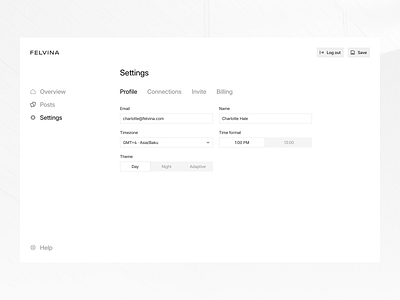Felvina: Settings / Invite user app clean design inspiration invite invite users settings ui ux