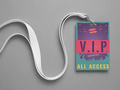 Event VIP Pass card custom design event graphic design illustration lanyard marketing pas plastic typography vector vip