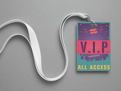 Event VIP Pass card custom design event graphic design illustration lanyard marketing pas plastic typography vector vip