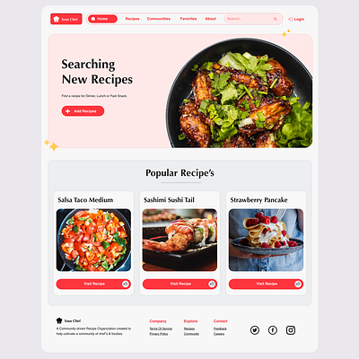 Sous Chef - User Interface blog branding design food graphic design recipes ui uiux