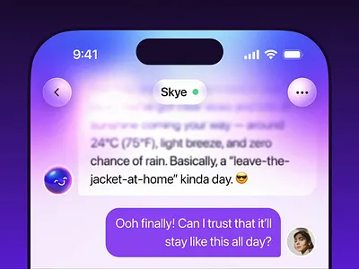 Light & progressive blur effect on scroll — Chat app ✨ animation app app design blur chat conversation design gradient gradients light messages messaging mobile progressive blur scroll ui