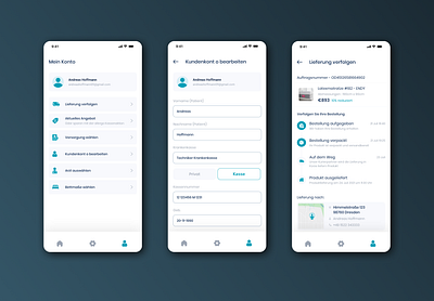 Patient Portal & Delivery Tracking UI appdesign dashboardui deliverytracking healthcareapp medicalui mobileapp patientportal uidesign uxdesign