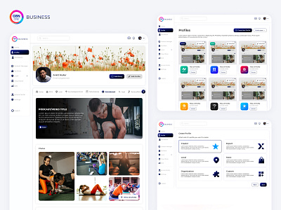 Multi-Profile Business Dashboard UI! app design branding business dashboard ui design graphic design ios app development logo ui ui ux design web design website design