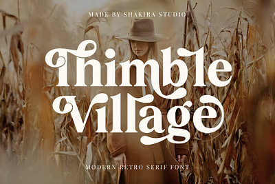 Thimble Village - Serif Display Font branding display typeface font font elegant font family fonts handwritten lettering lettering type logo minimal retro sans serif sans stylish serif type typedesign typeface typography variable font