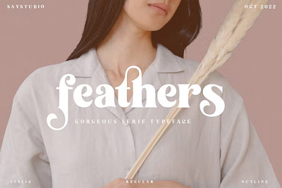 Feathers Display Font branding display typeface font font elegant font family fonts handwritten lettering lettering type logo minimal retro sans serif sans stylish serif type typedesign typeface typography variable font