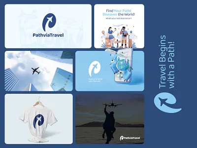 PathviaTravel Branding Analysis agency air brand identity branding design graphic design illustration logo logo design plane vector