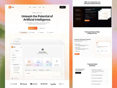 AI — Wispa Landing Page - Altaful Mizan ai landign page aiplatform animation branding cleanui dashboarddesign discover illustration landingpage mobile print product design saas typography uidesign uxui web design webdesign