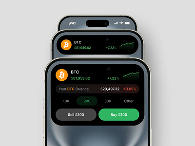 Dynamic Island – Buy Crypto Interaction animation buy crypto clean crypto design dynamic dynamic island fintech island transaction ui ux widget