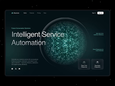 Neurosis - Chatbot AI Landing Page ai artificial branding chatbot clean coin graphic design intelegent ux website