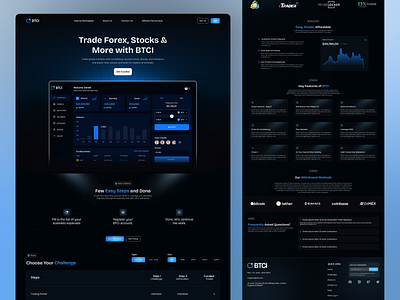 📈 Prop Firm Trading Website UI 3d animation branding creativeagency design graphic design illustration logo motion graphics prop firm prop firm trading website ui trading website ui ui uiux uiuxdesign ux webdesign website ui