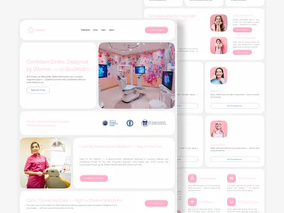 Formelle – Orthodontics Landing Page care dental dentist design desktop doctor figma health hospital inspiration landing page new nurse pink services teeth trending ui ux website
