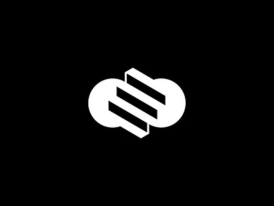 Infinity Stairs Logo abstract brand company design growth infnity ladder logo logo design loop modern negative space stairs up