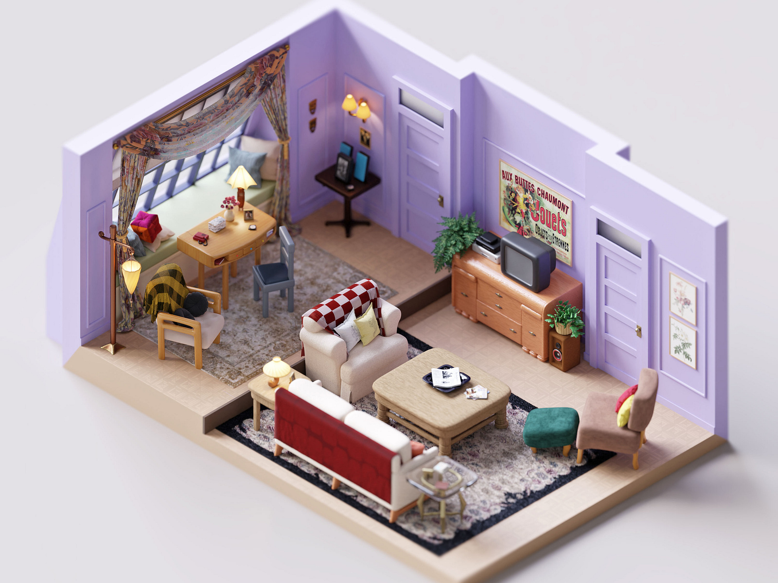 Half Moon Bay - Piatto in 3D a Forma di Divano di Friends, Friends Sitcom, Friends  Gadget : : Casa e cucina