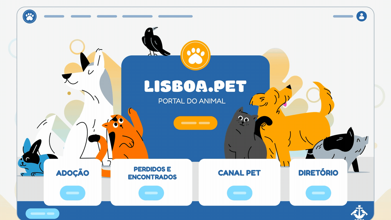 Meet Lisboa.Pet — the new digital hub for pets and their humans! 2d animal animation cat character animation character design character illustration dog graphic design illustration interface motion graphics pet lover pets ui ui animation webdesign