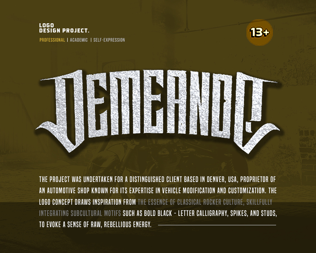 Demeanor Automotive | Logo Design. art brand identity branding calligraphy creative graphic design logo