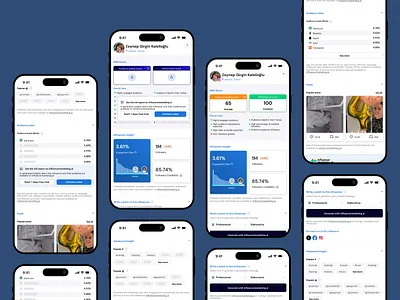 Influencer Insights - Mobile chart cooperation data design influencer insight integration mobile report responsive responsivedesign saas ui uidesign upgrade userexperience userinterface ux uxdesign webdesign