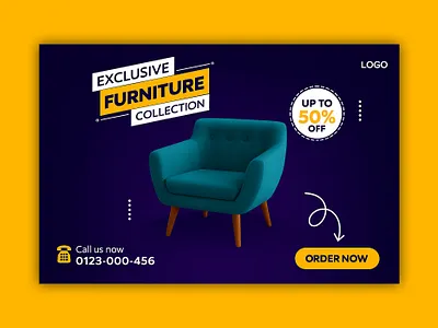 Exclusive Furniture Collection – Modern Ad Design 3d animation branding graphic design logo motion graphics ui