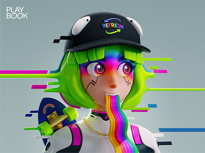 Playbook x Leo Natsume NFT Limited Collection | 05 3d 3d illustration anime blender blockchain design graphic design illustration interface nft nft art ui ux web