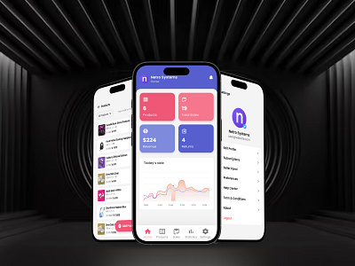 E-commerce Store Management App UI annalytics b2b charts clean interface data visualization inventory app inventory management ios app ui mobile app mobile app design mobile application netro netrosystems service starup store app tracking store management uiux