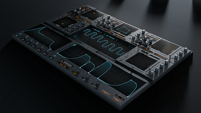 Spline Wavetable Synthesizer - TheWaveWarden 3d artwork audio audioplugin branding design graphic design gui illustration logo motion graphics music synth synthesizer technology ui ux vogerdesign wavetable