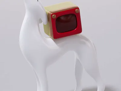 Friends | Joey's Dog 3d 3d animation 3d art animation b3d blender 3d digital art digital illustration fanart friends tv show illustration lowpoly lowpoly 3d lowpoly art