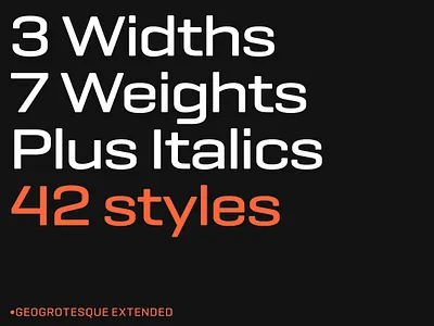 Geogrotesque Extended geogrotesque