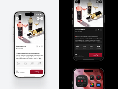 Wine E-commerce App — iOS Shopping Experience aesthetic clean ui dailyui e commerce app ios ios 26 product design ux ui