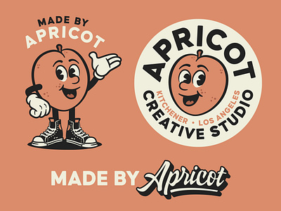 Made by Apricot apricot apricot creative studio branding cartoon creative creative studio design graphic design illustration logo made by apricot mascot
