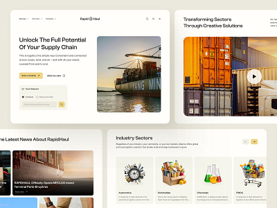 Logistics Website - Shipment Website analytics cargo website design clean courier service website delivery website landing page interface logistics landing page logistics management responsive ui shipment website shipping website ui supply chain website supply chaintech transportation transportation ui ui design ui inspiration uiux ux for logistics website template