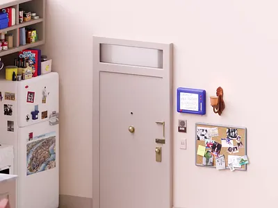 Friends | Joey and Chandler's apartment 3d 3d animation 3d illustration animation b3d blender 3d digital art fanart friends tv show illustration isometric 3d isometric room lowpoly lowpoly 3d lowpoly art