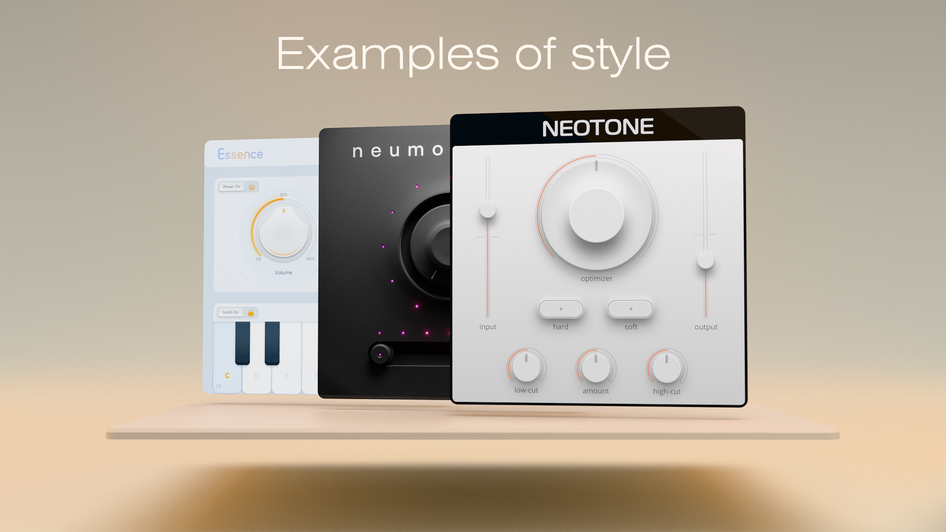 Example of You Will Get Vst UI Design (Neuomorpic)