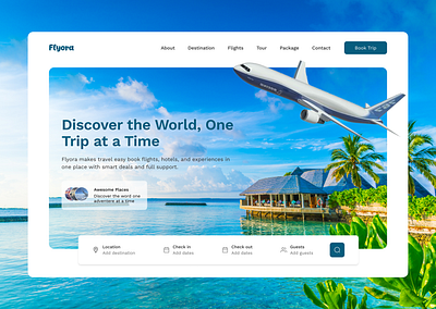 Travel Booking Website UI – Flights, Hotels & Tours branding design graphic design logo typography ui ux