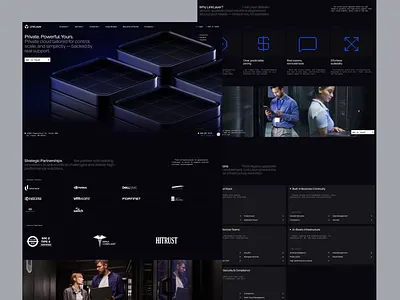 AI Landing page website design cloud provider layout ✦ LinkLayer ai animation design interaction landing page motion graphics service site startup ui ux web design website