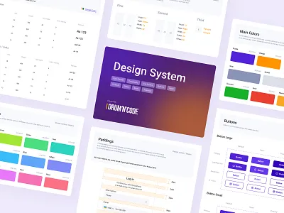 Design System🔥 brand guidelines clean colors design design system drumncode grid interface spacing style guide typography ui ui components ui elements ui kit ux web design web development