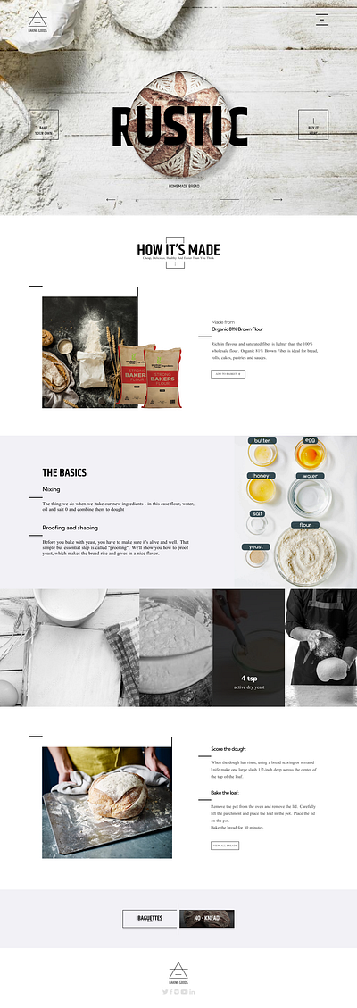 Nice Sleek Website for Homebread Store webdesign for homebread store