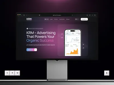 Website Design for KRM Agency agency agency website amazon concept design corporate dark ui design figma landing landing page marketing ppc ppc agency ui ux web design website design