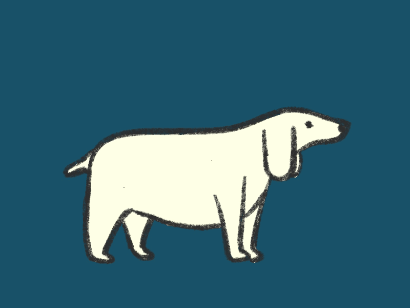 I can feel it coming in the air tonight animated gif animation character design dog frame by frame gastaloop illustration puppy