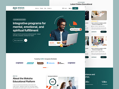 Consulting Landing Page/Website Design consulting landingpage corporate landing page education website landing page landing page design tranding ui uiux design user interface design ux design visual design web design website website design