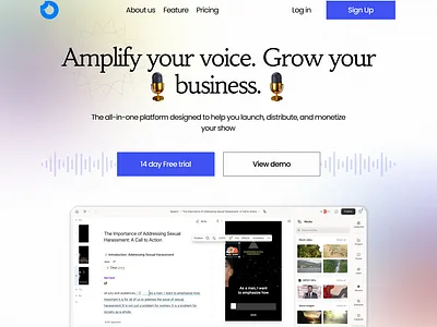Landing page design. design ui visual design webdesign