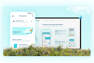 Riliv – Your Daily Mindfulness & Calmness App b2b b2c figma graphic design illustration mental health mentalhealthapp mobile app ui uxdesign