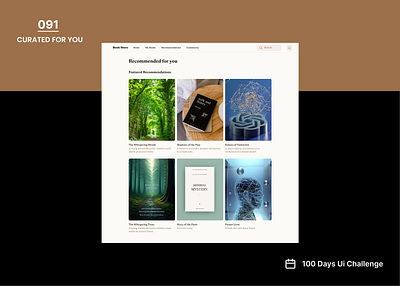 DailyUIchallenge Day 091/100 Prompt: Curated for You ui