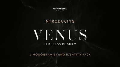Venus - V monogram brand identity pack banners branding business cards graphema digital graphic design letterhead logo