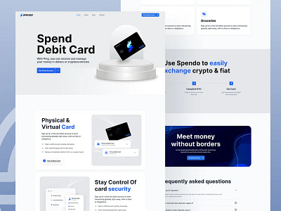 Spendo App Landing Page UI design